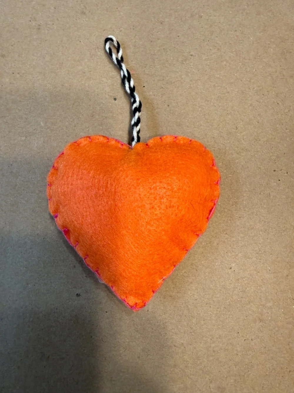 Felt hearts (set of 4) 3.5 x 3 inches assorted colors